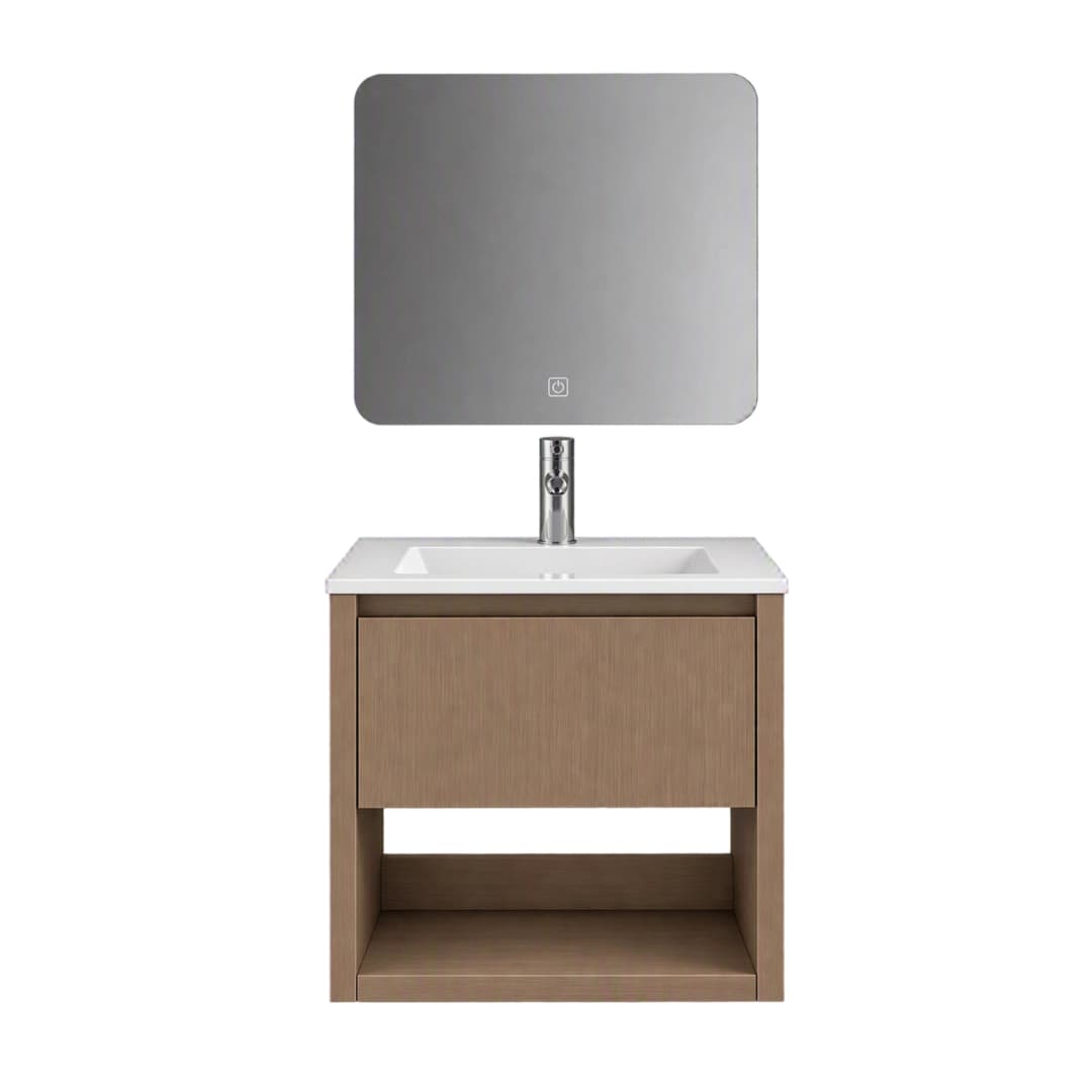 Mueble de Baño Nepal 1 Cajón y Repisa Abedul con Lavamanos 505x400x500 mm