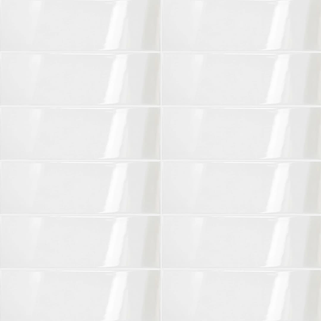 Ceramica Muro Ice Blnaco Brillante 30x90 cm