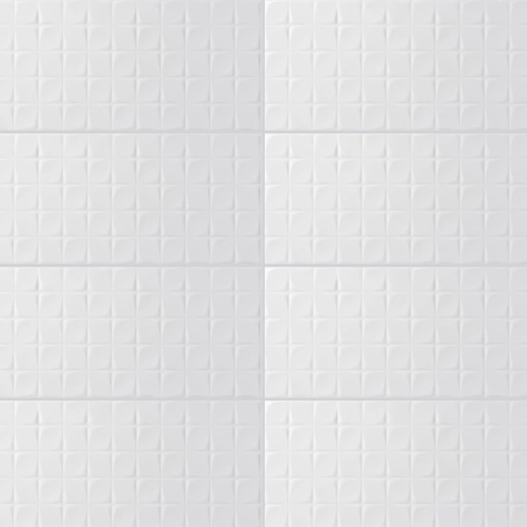 Cerámica Muro Everest Deco Lilium Blanco Brillante 30x60 cm