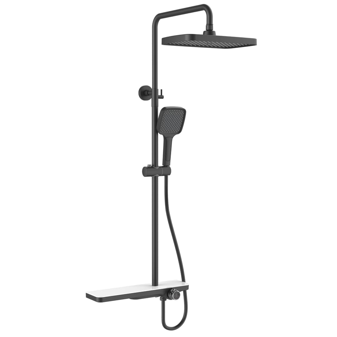 Columna Ducha Valenza 31 cm Negro Mate