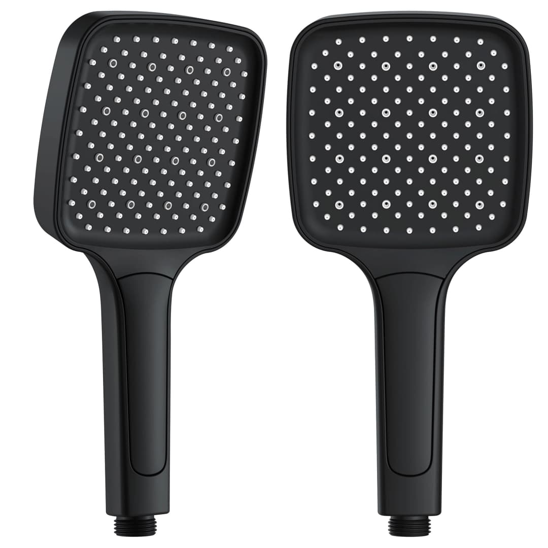 Ducha Fono Valenza Cuadrado 11 cm 3 Jet Negro Mate