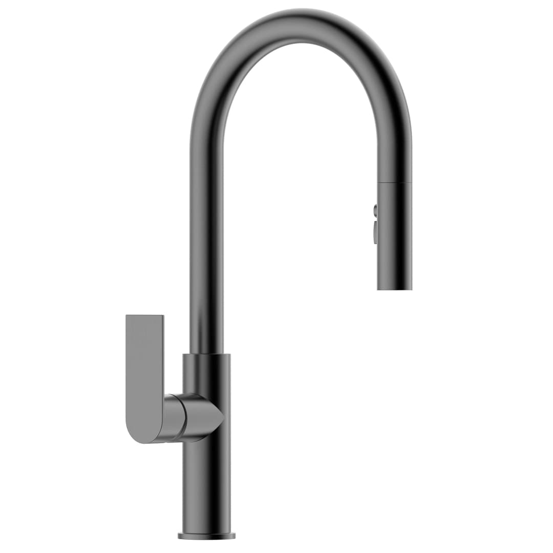 Grifería Cocina Stellar Caño Extraíble 2 Jet Gun Grey
