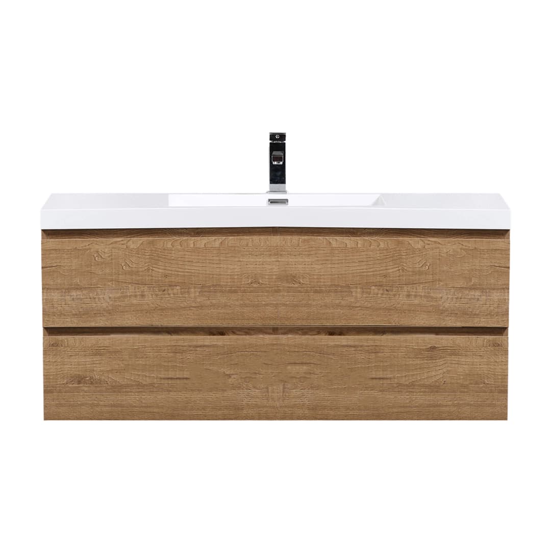 Mueble de Baño City 1100 Nutwood con Lavamanos Blanco