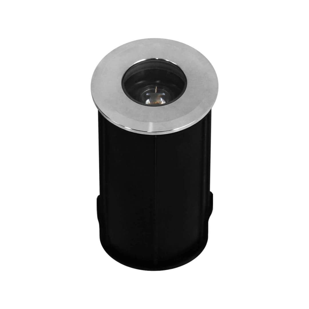 EMBUTIDO PISO LED STUDIO REDONDO 2W LUZ CÁLIDA (3000K) 12V IP67 PLATEADO