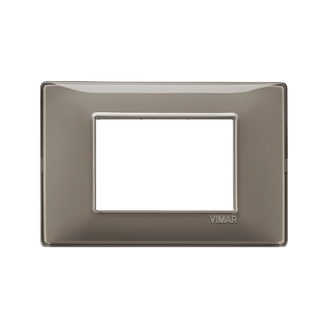 PLACA VIMAR PLANA REFLEX 3 MÓDULOS CENIZA (14653.40)