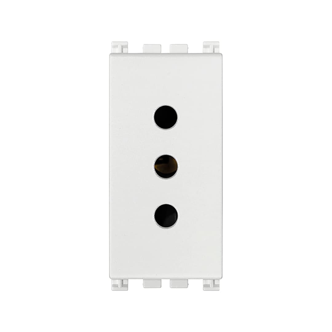 TOMA CORRIENTE VIMAR ARKÉ 1 MÓDULO 2P+T 10A BLANCA (19201.B)