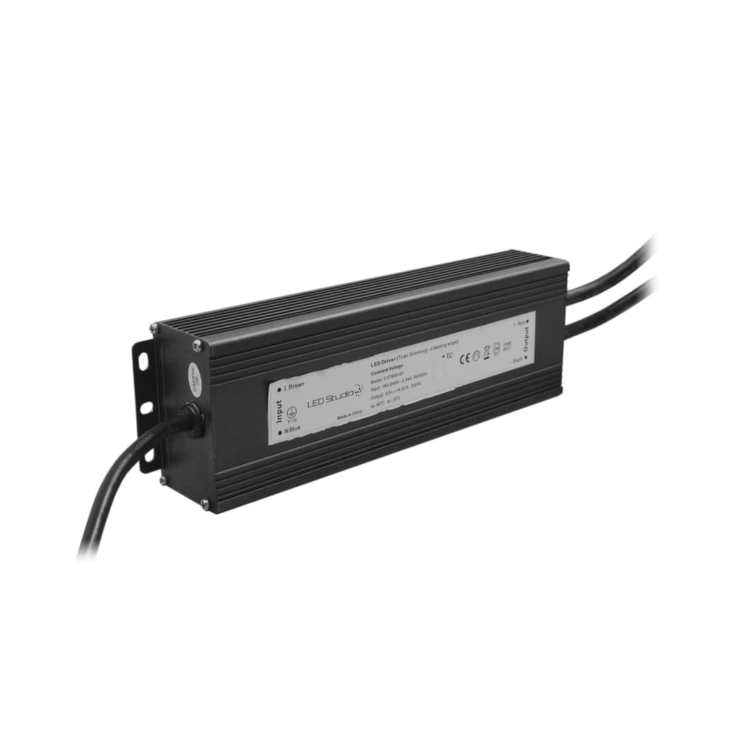 FUENTE DE PODER LED STUDIO SLIM 200W 12V IP65 DIMEABLE NEGRA