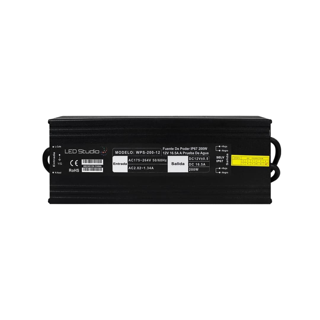 FUENTE DE PODER LED STUDIO 300W 24V IP65 GRIS