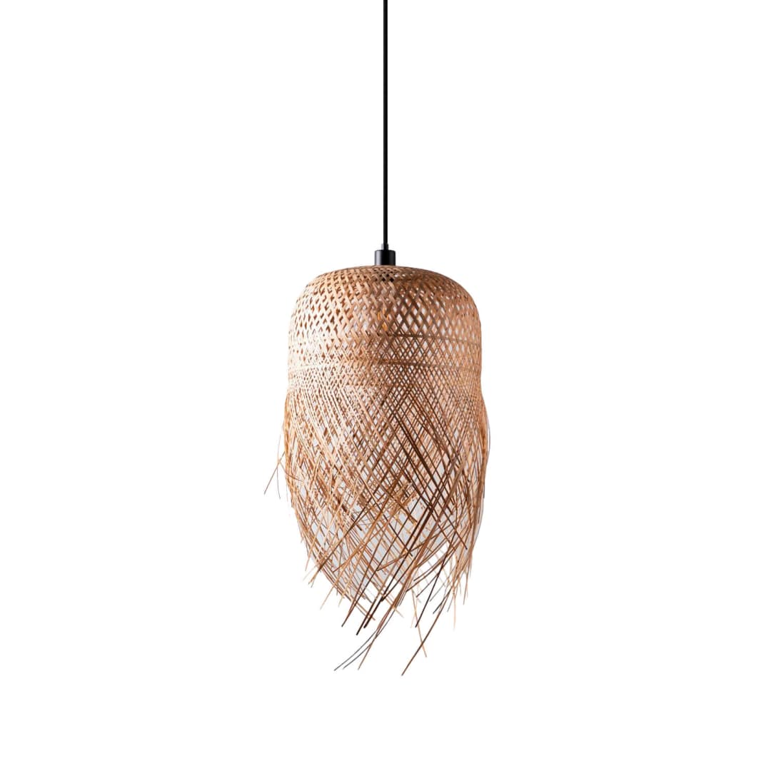 LÁMPARA COLGANTE LED STUDIO MIMBRE BORA BORA 9W CAOBA NEGRO