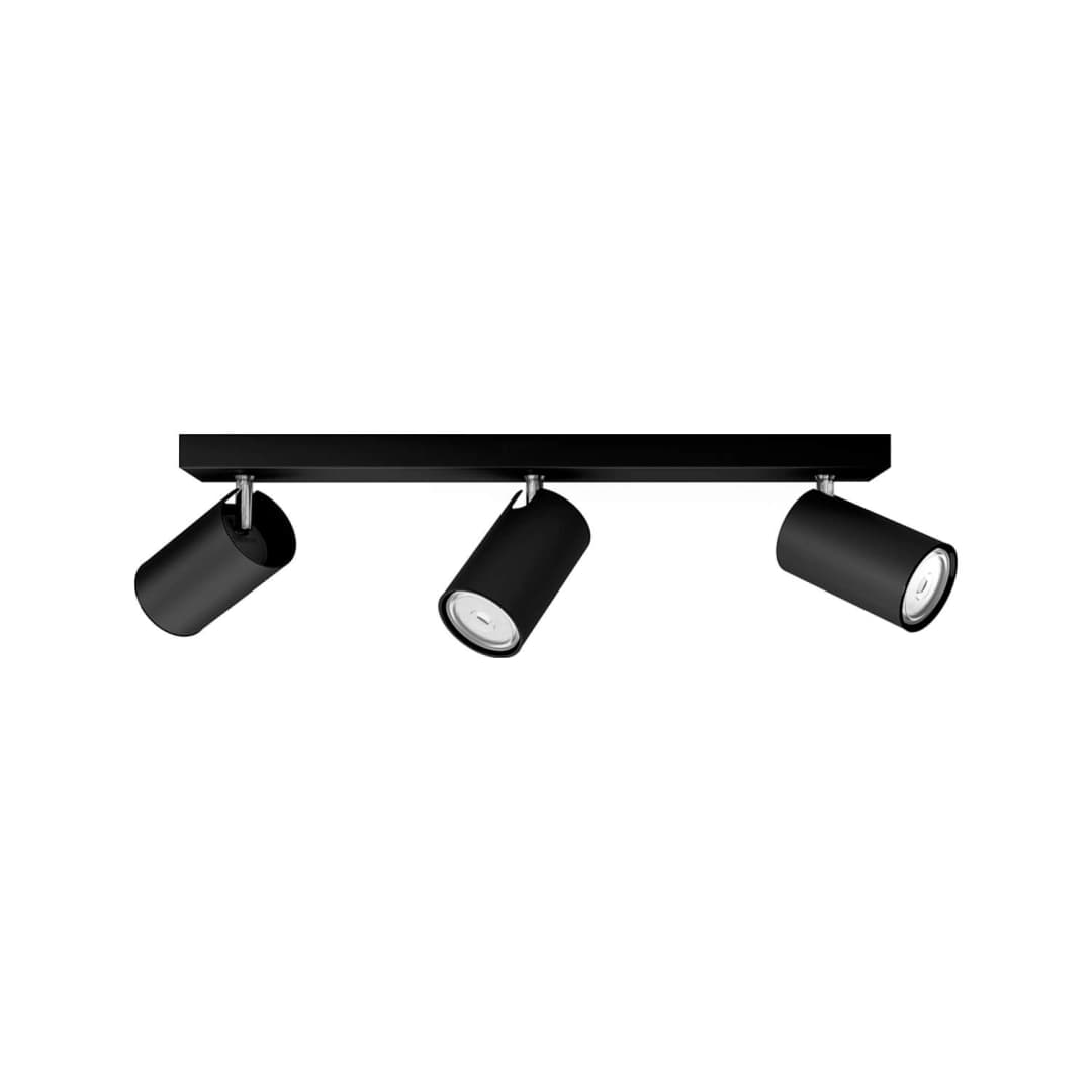 FOCO SOBREPUESTO CIELO / MURO PHILIPS KOSIPO TRIPLE DIRIGIBLE (SIN AMPOLLETA GU10) NEGRO (915005532101)