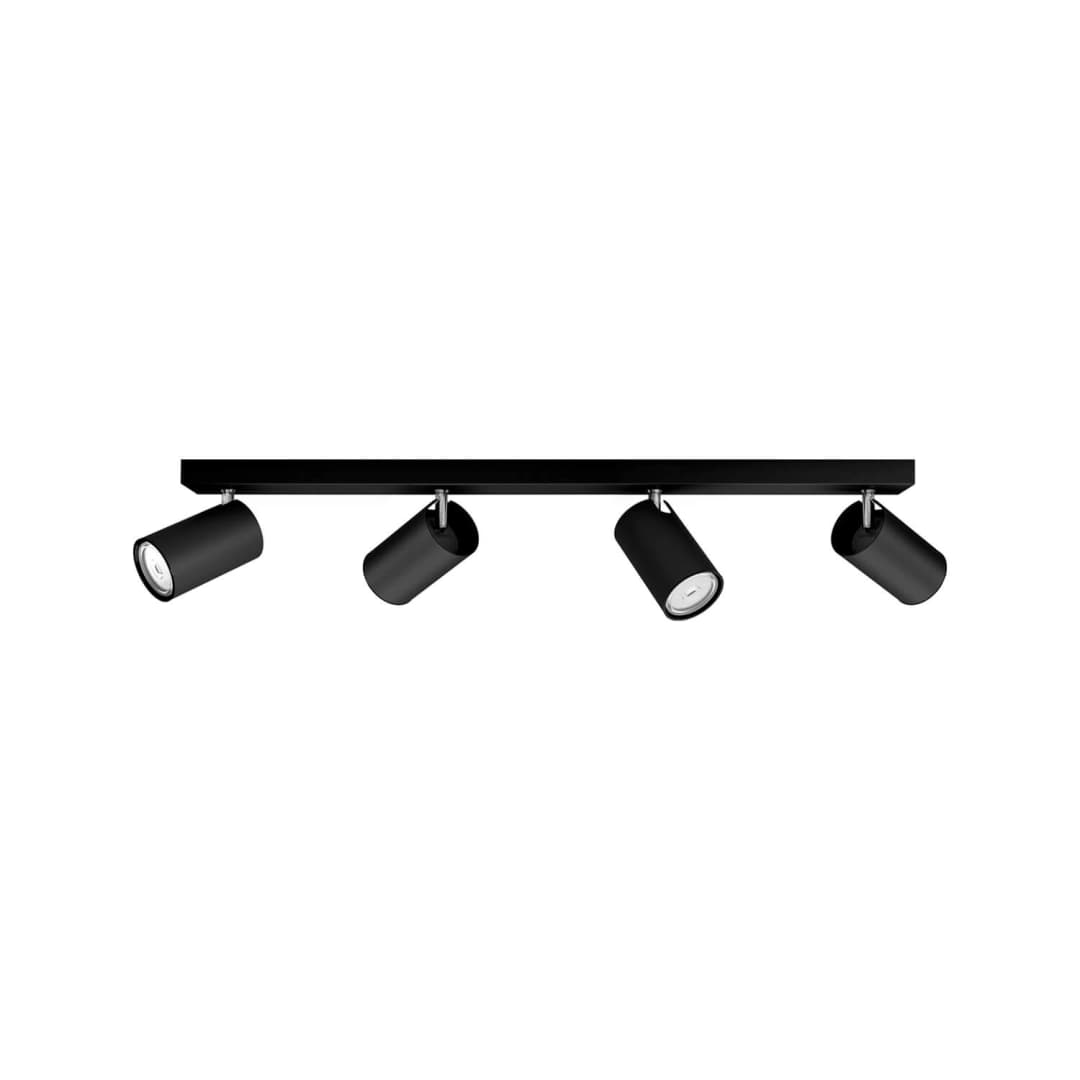 FOCO SOBREPUESTO CIELO / MURO PHILIPS KOSIPO CUÁDRUPLE DIRIGIBLE (SIN AMPOLLETA GU10) NEGRO (915005532301)