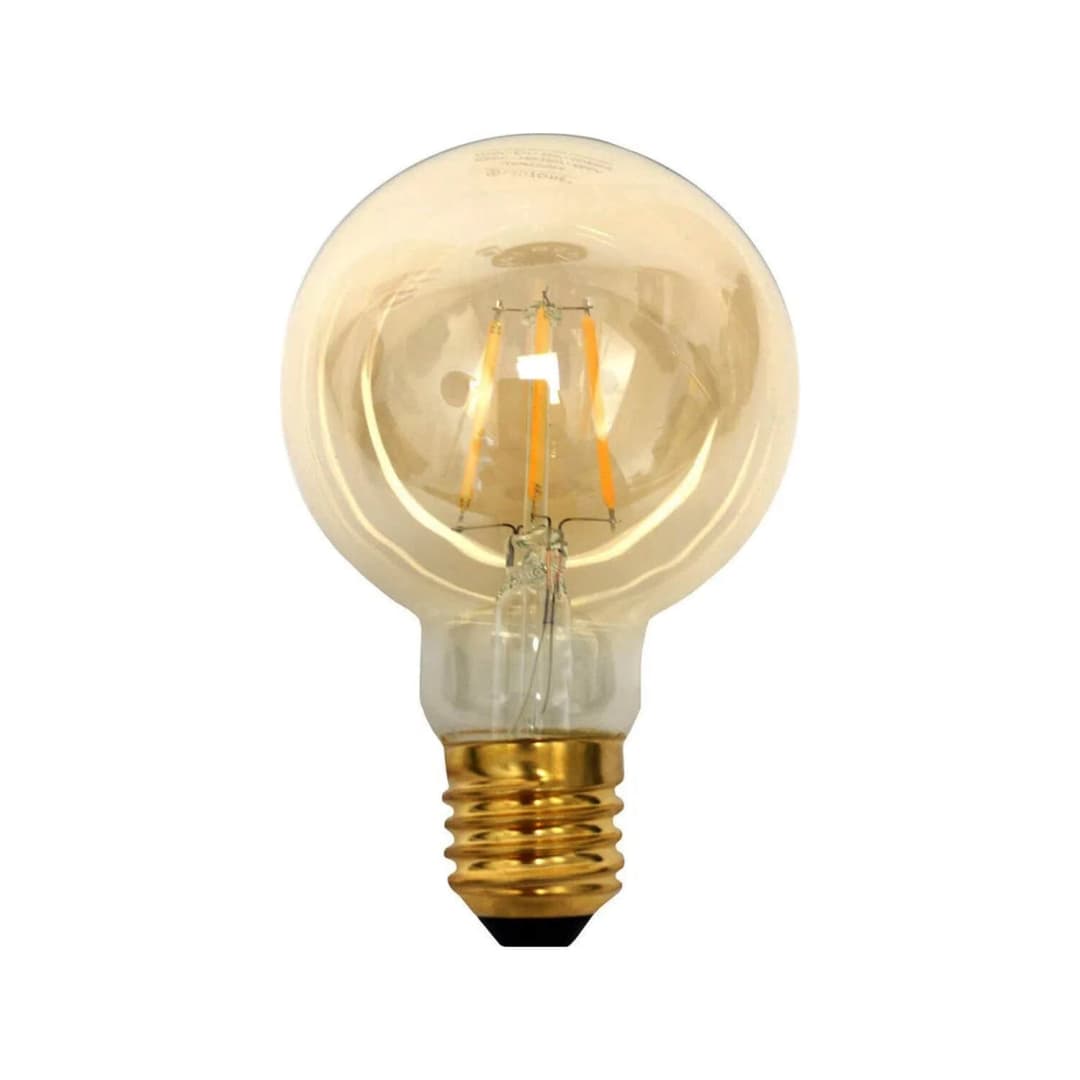 AMPOLLETA E27 LED STUDIO GLOBO FILAMENTO G80 6W LUZ CÁLIDA (2700K) ÁMBAR