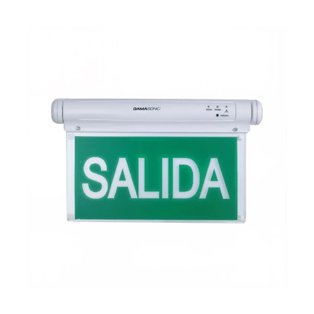 SEÑALÉTICA DE EMERGENCIA GAMASONIC SALIDA 3.6W LUZ FRÍA (6000K) IP43 BLANCO