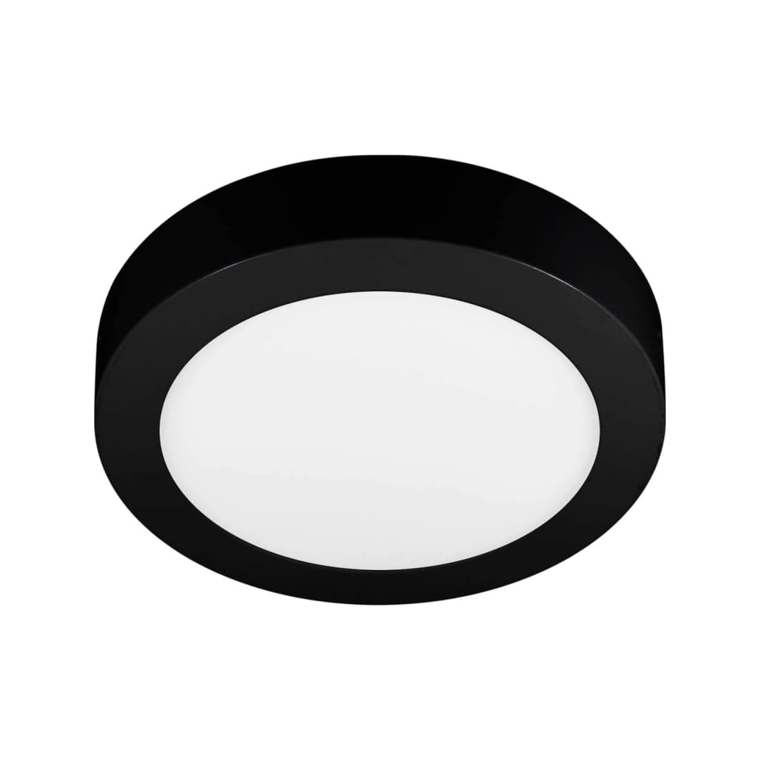 PLAFÓN LED STUDIO ALUM REDONDO 12W LUZ CÁLIDA (3000K) IP20 Ø16.2X3.4CM NEGRO