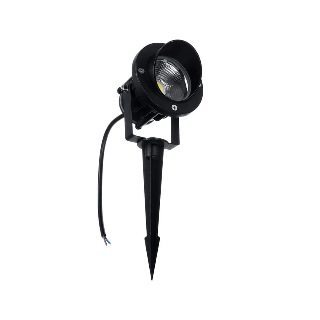 FOCO ESTACA LED STUDIO CON VISERA 18W LUZ CÁLIDA (3000K) IP65 NEGRO