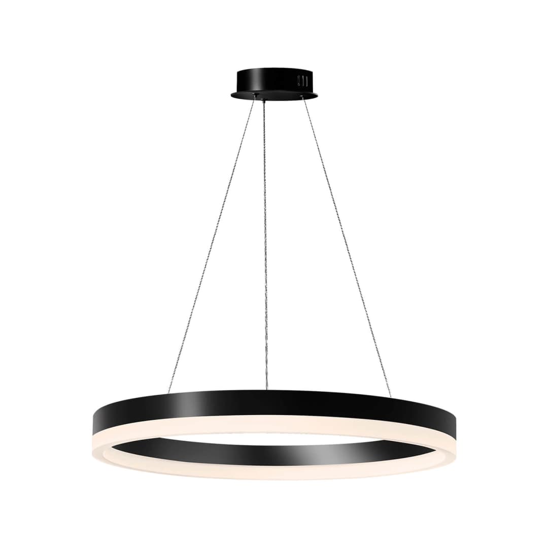 LÁMPARA COLGANTE LED STUDIO REDONDA 40W LUZ NEUTRA (4000K) ARO Ø60 NEGRA
