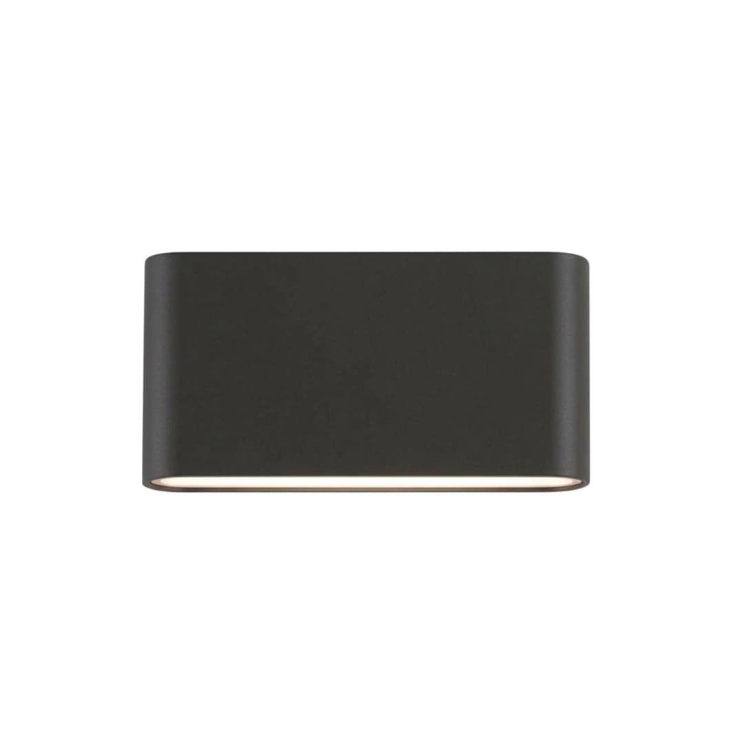 APLIQUÉ MURO LED STUDIO BIFOCAL RECTANGULAR 12W LUZ CÁLIDA (3000K) IP65 GRIS OSCURO