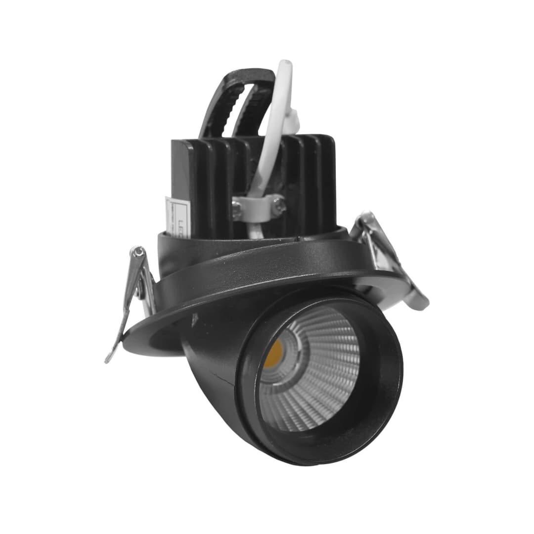 EMBUTIDO CIELO LED STUDIO CODO DIRIGIBLE REDONDO 31W LUZ NEUTRA (4000K) NEGRO