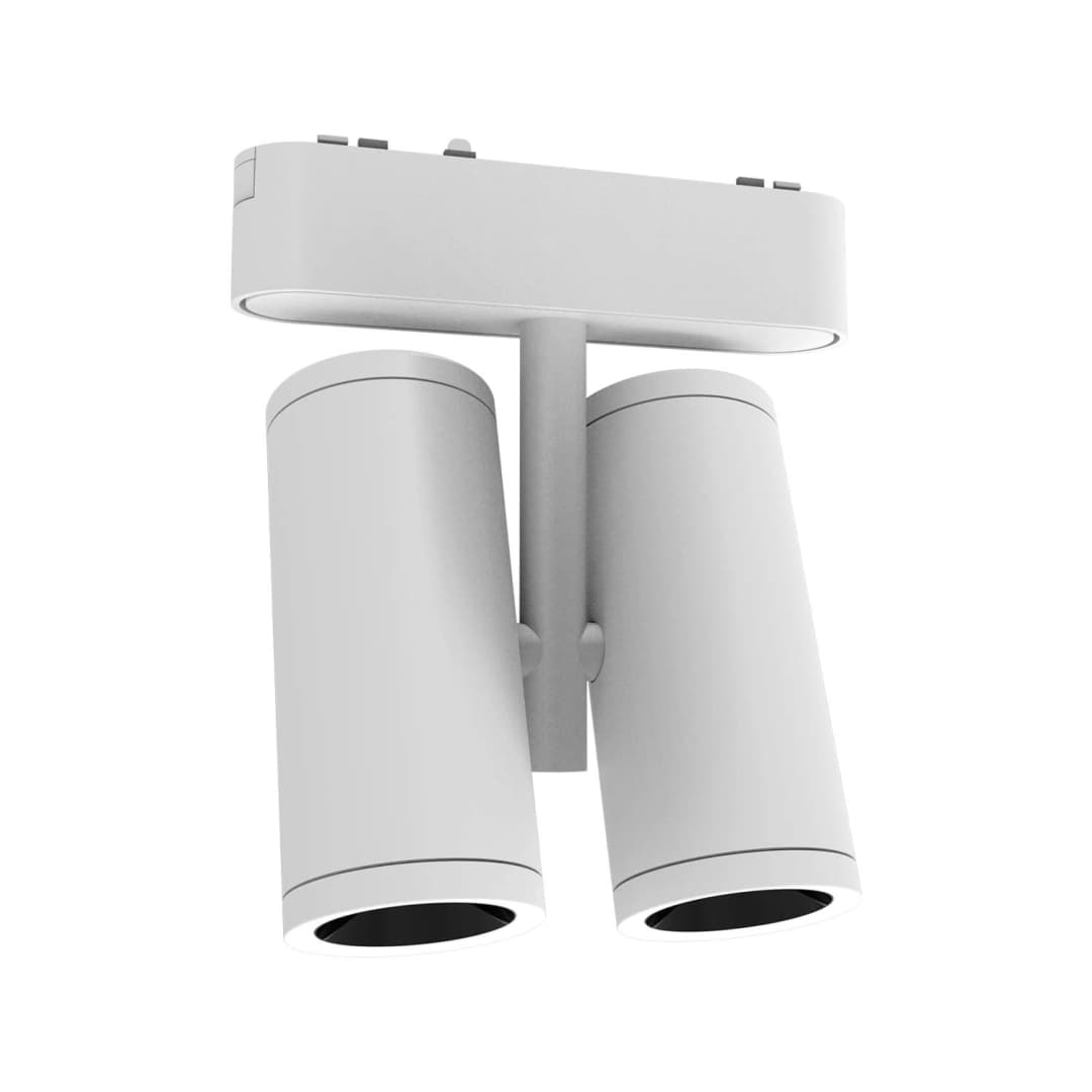 FOCO RIEL LED STUDIO DOBLE PARA RIEL MAGNÉTICO 16W LUZ CÁLIDA (3000K) BLANCO