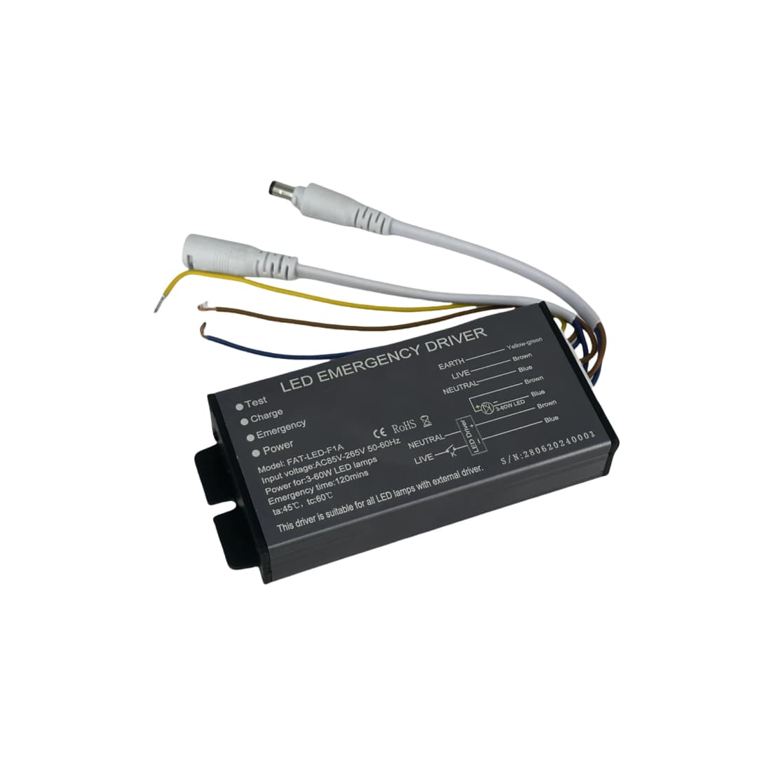 DRIVER DE EMERGENCIA LED STUDIO EXTERNO 3 A 60W 120 MIN IP40 GRIS