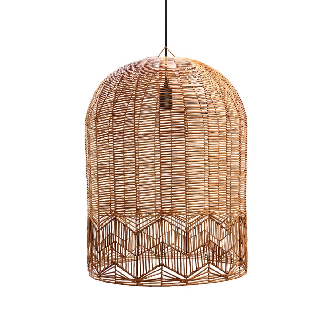 LÁMPARA COLGANTE LED STUDIO MIMBRE ENCANTO ANDINO M (SIN AMPOLLETA E27) BEIGE