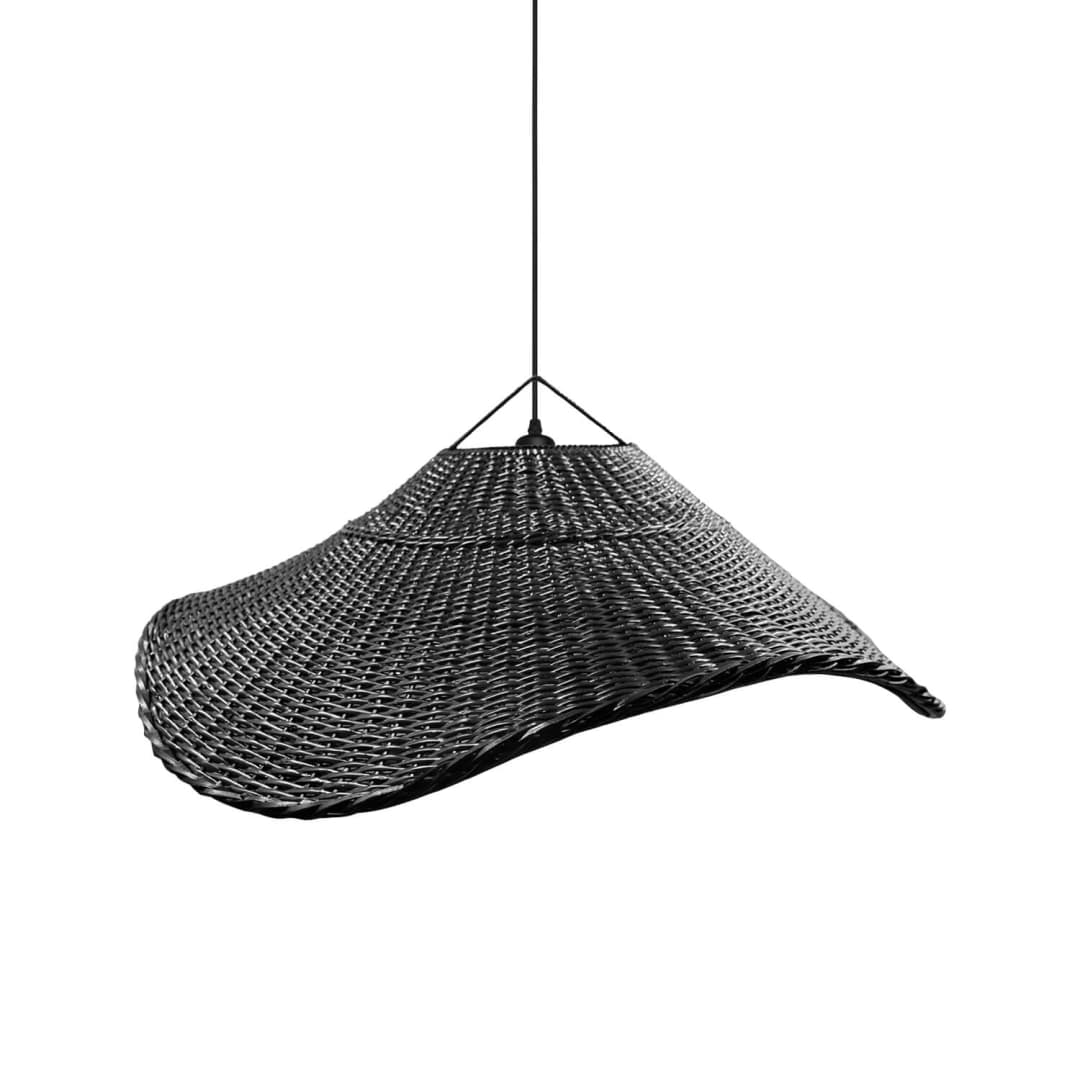 LÁMPARA COLGANTE LED STUDIO MIMBRE ALERO DE LUZ M (SIN AMPOLLETA E27) NEGRO