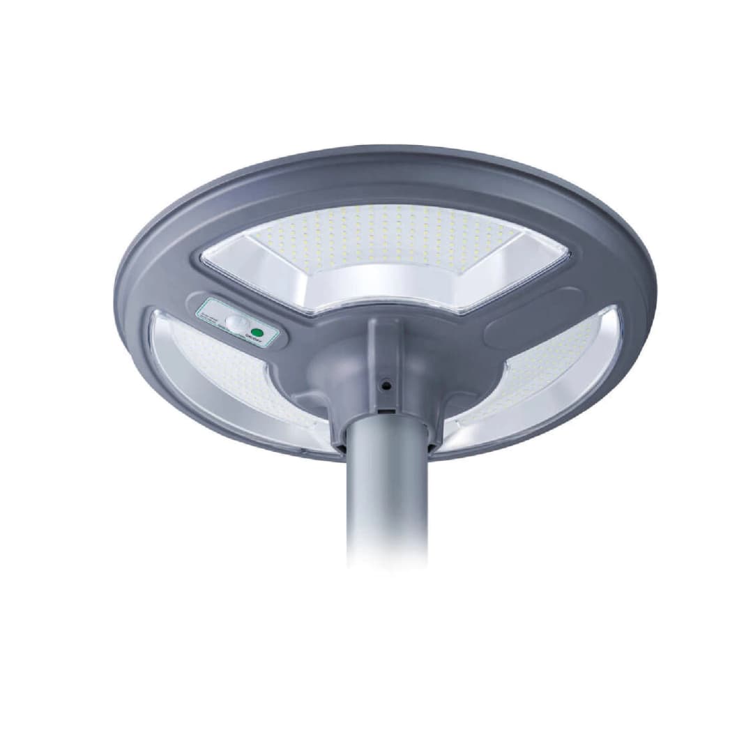 ALUMBRADO PÚBLICO PHILIPS ESSENTIAL SMARTBRIGHT SOLAR TOP PRO CCT 4000LM 15W LUZ CÁLIDA (3000K) NEUTRA (4000K) Y FRÍA (6500K) IP65 GRIS (911401876602)