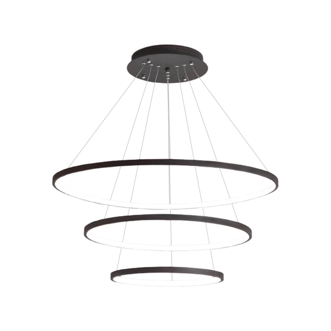 LÁMPARA COLGANTE LED STUDIO TEL AVIV 88W LUZ CÁLIDA (3000K) NEGRA