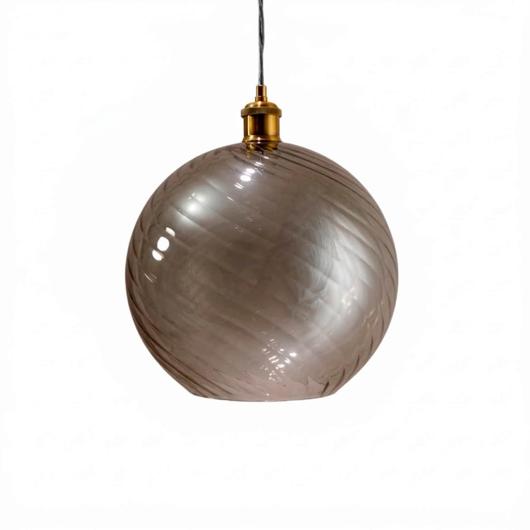 LÁMPARA COLGANTE LED STUDIO SERENA GLOBO (SIN AMPOLLETA E27) GRIS HUMO