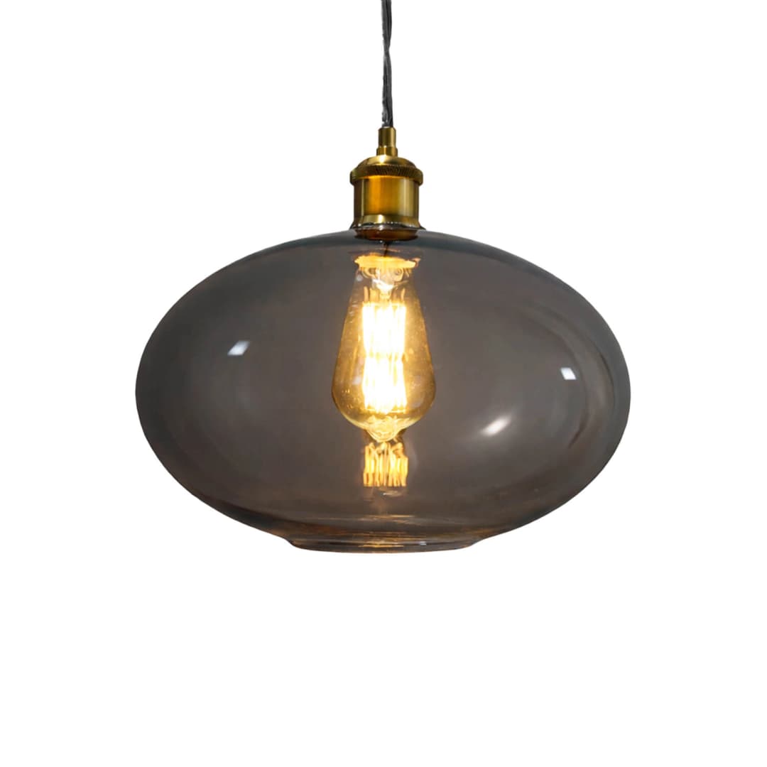 LÁMPARA COLGANTE LED STUDIO ORBE LISO (SIN AMPOLLETA E27) GRIS HUMO