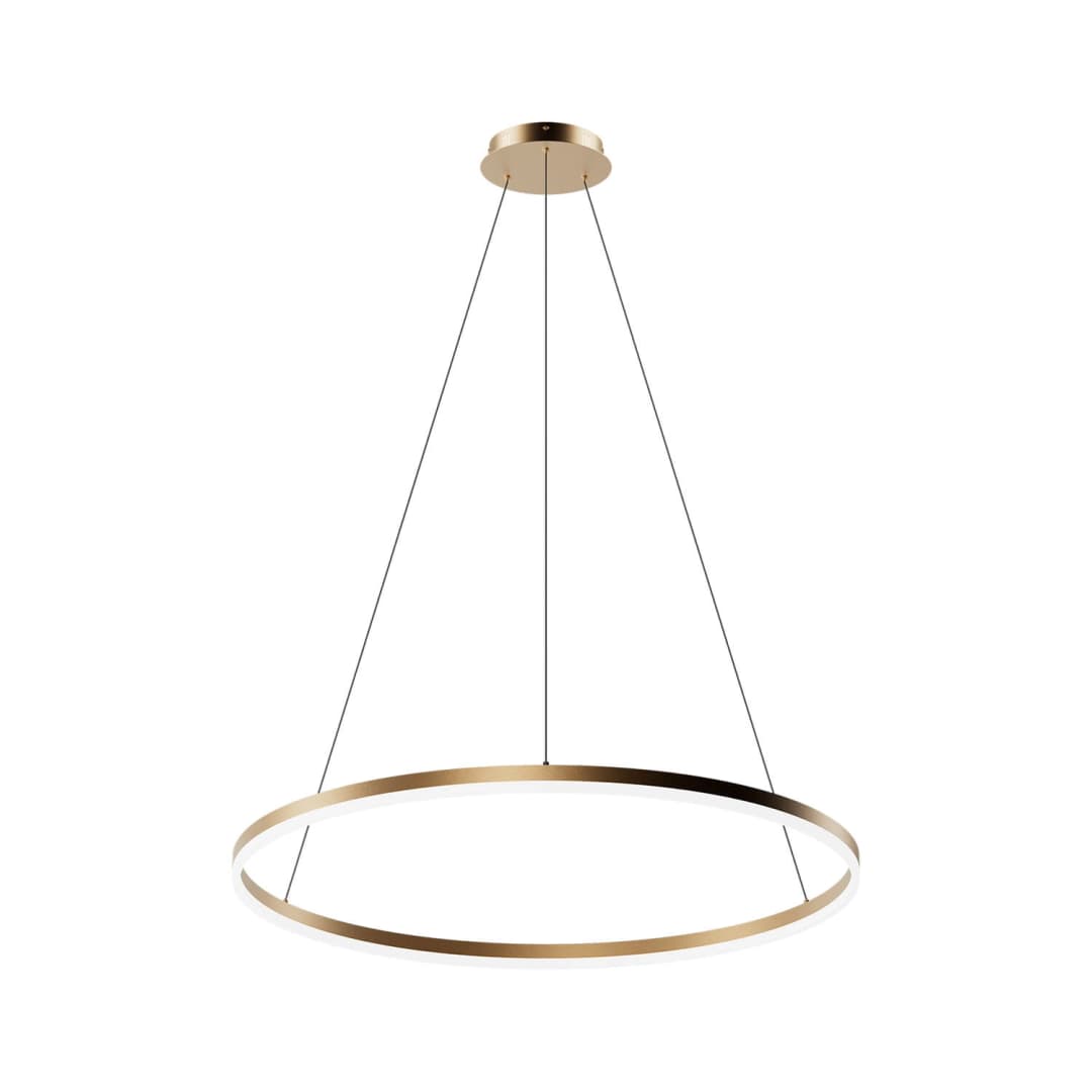 LÁMPARA COLGANTE LED STUDIO REDONDA ARO Ø80 50W LUZ NEUTRA (4000K) DORADO