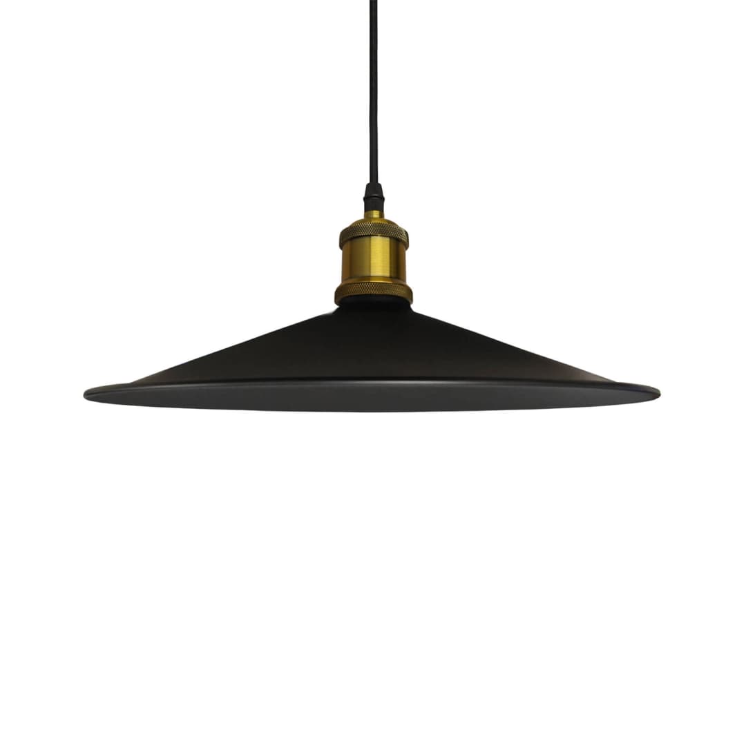LÁMPARA COLGANTE LED STUDIO PLATO (SIN AMPOLLETA E27) NEGRA