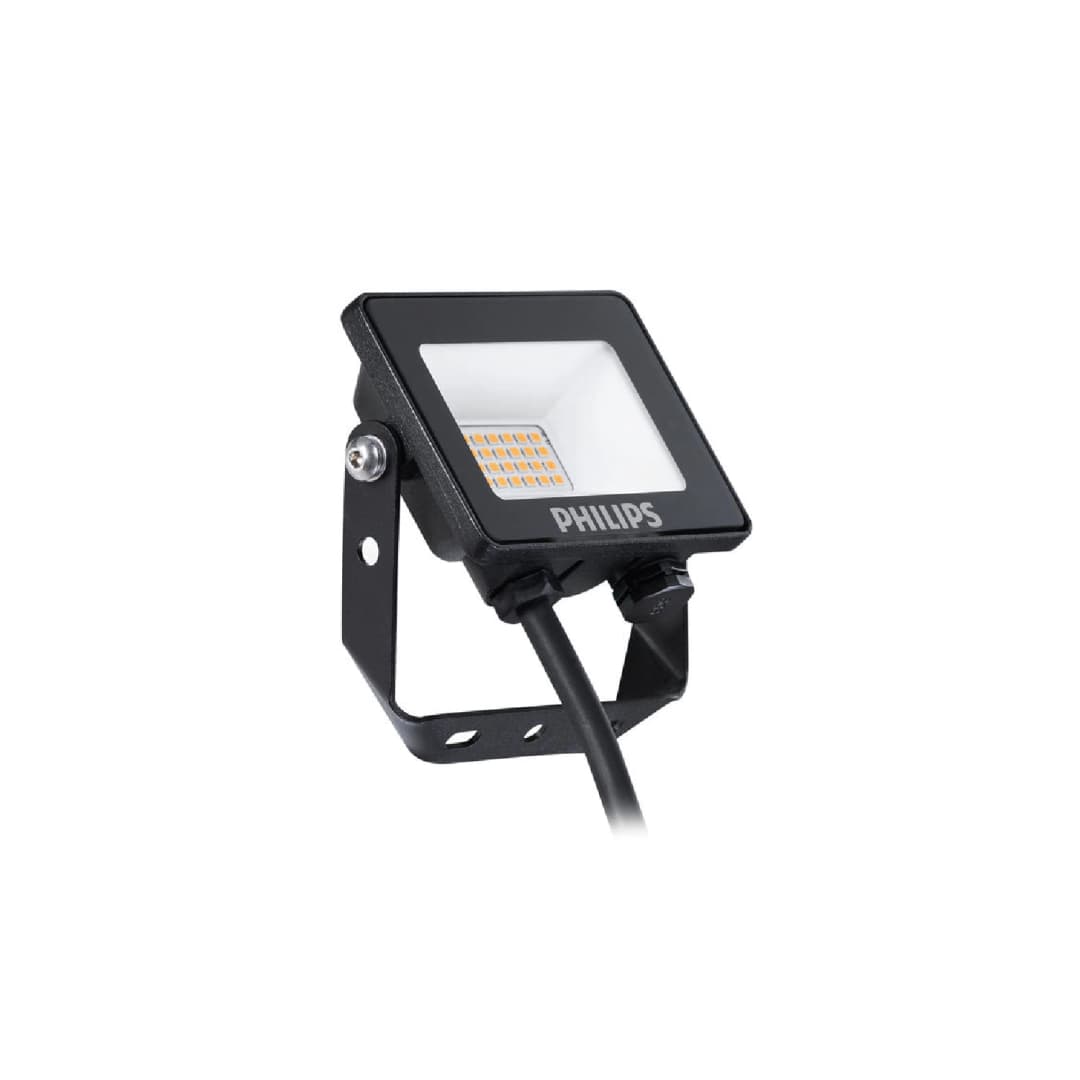 PROYECTOR PHILIPS ESSENTIAL SMARTBRIGHT FLOOD WV DS01 AL 7% 10W LUZ CÁLIDA (2200K) IP65 NEGRO (911401848388)