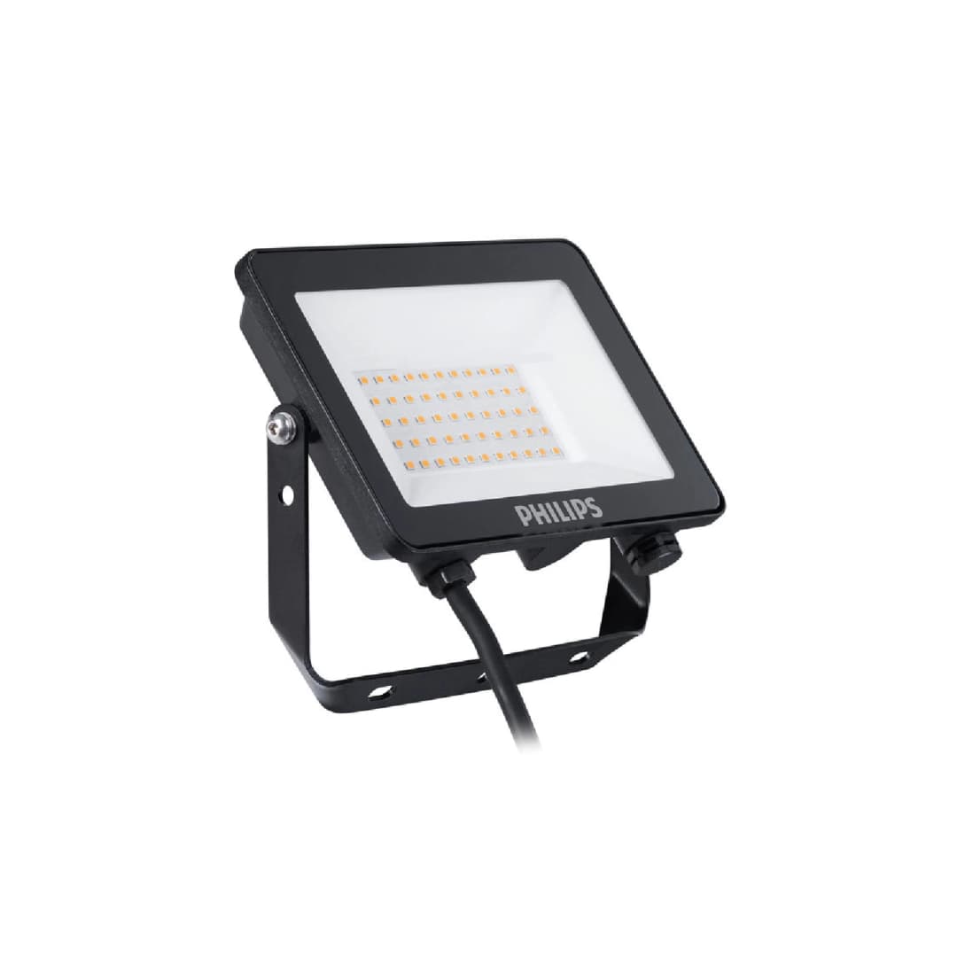 PROYECTOR PHILIPS ESSENTIAL SMARTBRIGHT FLOOD WV DS01 AL 7% 30W LUZ CÁLIDA (2200K) IP65 NEGRO (911401848588)
