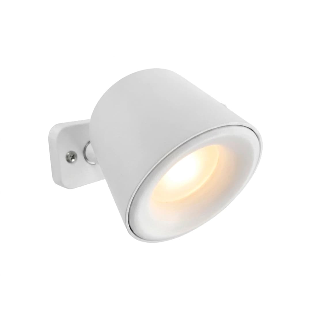 APLIQUÉ MURO LED STUDIO CCT DIRIGIBLE RECARGABLE TOUCH 3W LUZ CÁLIDA (3000K) A FRÍA (6500K) BLANCO