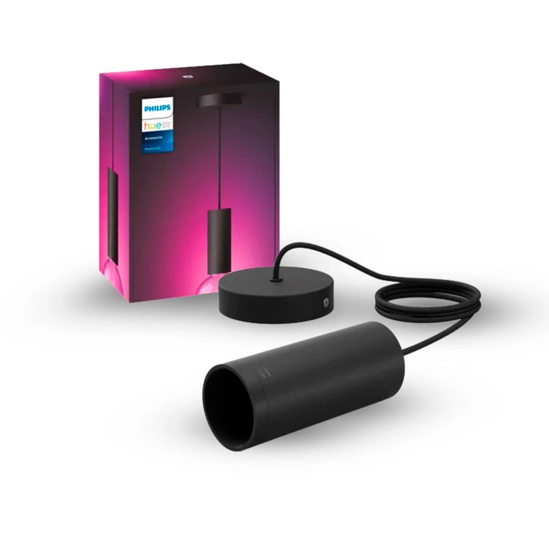 SOQUETE PARA LÁMPARA COLGANTE E27 PHILIPS HUE (SIN AMPOLLETA E27) NEGRO (929003152101)