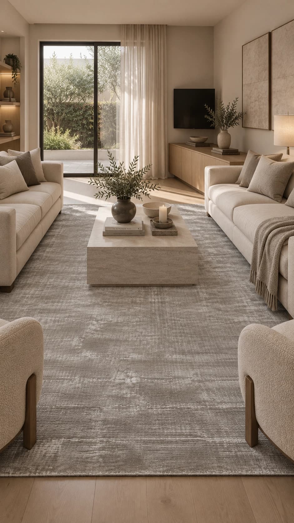 Alfombra Basanti Ivory Silver - 250X350