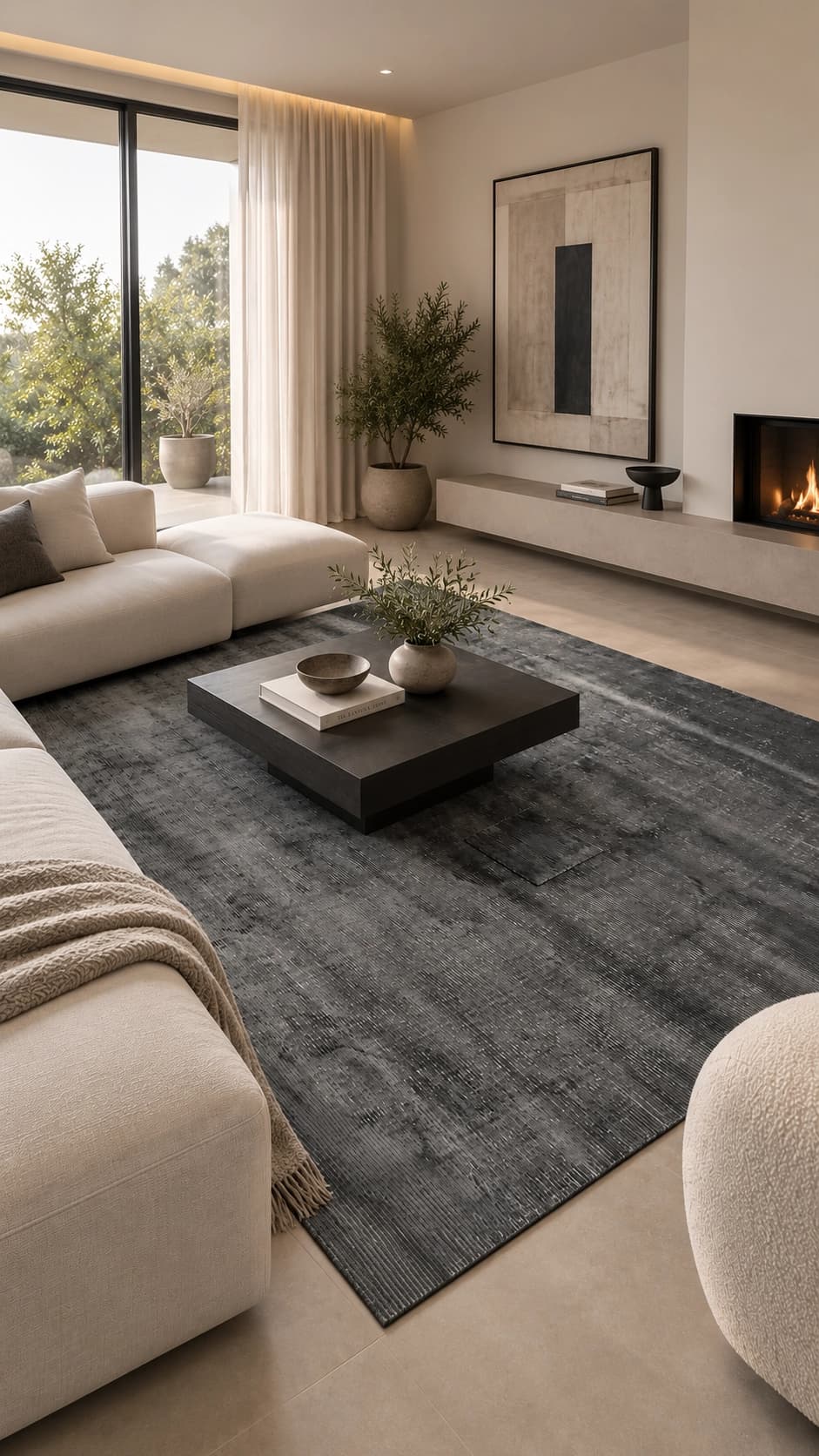 PREVENTA Alfombra Basanti Black Ivory - 250X350